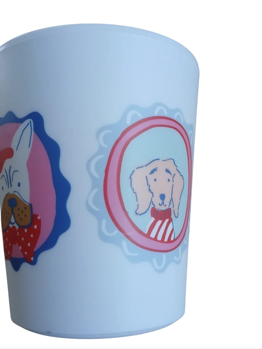 Pillowfort Set of 2 A Target Plate & Cup Bamboo Melamine BPA Pet Faces